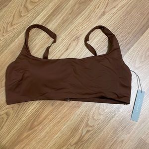 Everlane Scoop-Neck Bikini Top Brown L